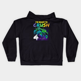 Im Ready To Crush 4 Monster Truck 4Th Birthday Boys Kids Kids Hoodie